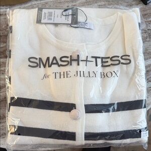 Smash + Tess Cream and Black Striped Cardigan